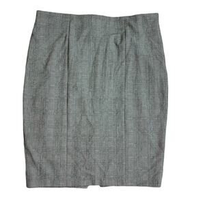 Lila Rose Pencil Skirt Gray Plaid Women's Size 12